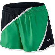 Nike Twisted Tempo Womens Running Shorts Sz Large Black/Green 451412 