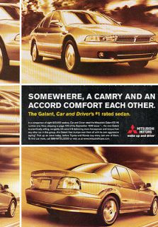 2000 Mitsubishi Galant ES   Comfort   Classic Vintage Advertisement Ad 