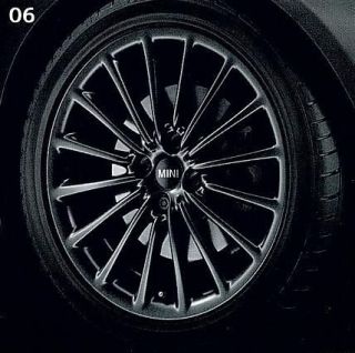 MINI Cooper 17 R108 Black Multi Spoke Rim Wheel OEM