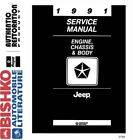 1991 Jeep Cherokee Comanche Wrangler Shop Service Repair Manual CD OEM 