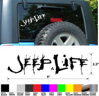 JEEP LIFE SPLATTER Decal Window Sticker (SET OF 2) OFFROAD 4X4 