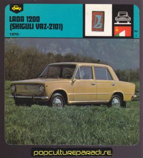 1970 1978 LADA 1200 SHIGULI VAZ 2101 Car CARD FIAT 124