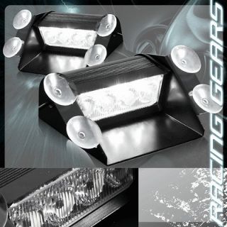   White LED Hazard Deck Windshield Strobe Lights Nissan Frontier Titan