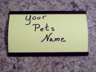 BLACK 5 CAGE NAME PLATE HOLDERS RABBIT FERRET BIRD CAGE PET HOUSE 
