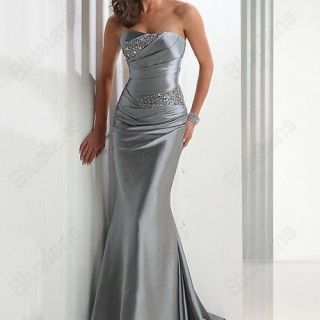 Noble Prom Formal Gown Ball Bridesmaid Party Evening Wedding Slim 