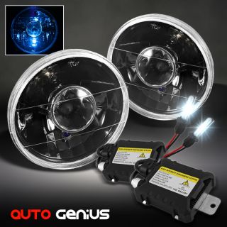   ROUND BLACK PROJECTOR HEADLIGHTS H6024_ZG1 (Fits Plymouth Volare
