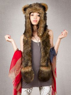 New Spirit Hoods/Spirit Hood Grizzly Full Hood/Hat Faux Fur