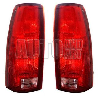 New Pair Set Taillight Taillamp Lens SAE and DOT Cadillac Chevy GMC 
