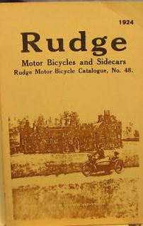 1924 Rudge Motor Bicycles & Sidecars Catalogue No. 48 All Models 