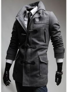 Noble men fashion casual jacket coat (removable hat)