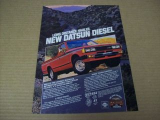 1981 Datsun Diesel Pickup Truck Advertisement, Vintage Ad