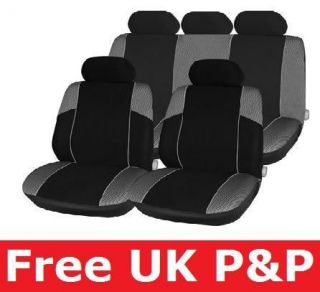 Car Seat Covers Protector Black & Grey for NISSAN QASHQAI 07 ON C45