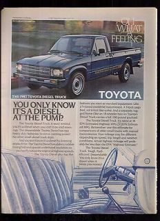 Vintage Print Ad 1982 Toyota diesel truck automobile advertisement