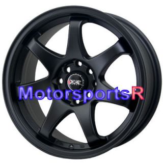  522 Flat Black Concave Rims Wheels 4x100 03 04 05 06 Scion xA xB E30