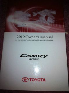 2010 Toyota Camry Hybrid Owners Manual
