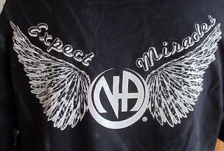 NARCOTICS ANONYMOUS RECOVERY T SHIRT EXPECT MIRACLES DISTRESSED 