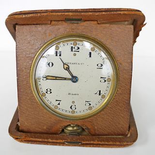 Tiffany & Co Antique 8 Day Travel Clock Elgin National Watch Co Circa 
