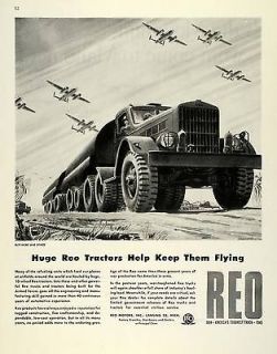 1945 Ad Reo Motors Tractors Trucks WWII War Production Army Military 