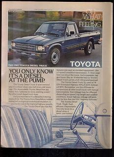 Vintage Print Ad 1982 Toyota diesel truck auto advertisement