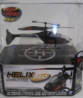 Air Hogs R/C Remote Control Black Helicopter Helix 360 Adrenaline 