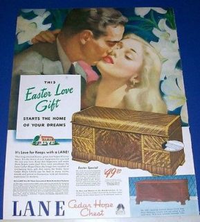1946 Lane Cedar Hope Chest Easter Love Gift Ad