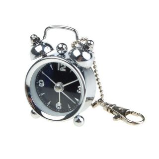 Multi Function Keychain Mini Nostalgic Wecker Clock Alarm Pocket Watch