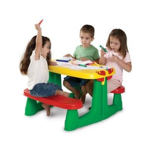 Keter Amigo Picnic Activity Table Indoor/Outdoor Play Garden 
