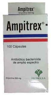 Ampitrex Capsules 500mg 50 pills Broad Spectrum Antibiotic