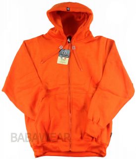 Pro USA Plain Zipper Hoodie Orange Safety Hoody High Visibility