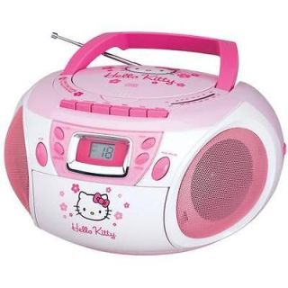 Hello Kitty Stereo AM/FM/CD Radio Boombox with Cassette Player/Recorde 