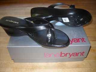 Black with rhinestone strap Lane Bryant sport sandal size 11W