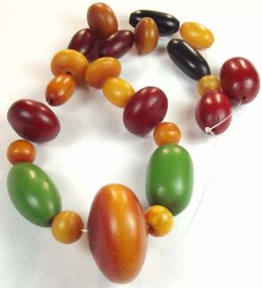 Colorful African Simulated FAKE AMBER Copal Trade Beads , Africa