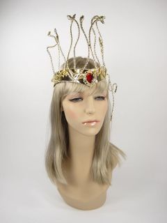 Medusa METAL Snake Sepant GREEK Goddess GOLD Costume Crown Hat
