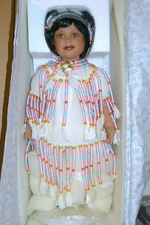 New LITTLE FEATHER 24 tall Native American Doll,by Rustie NIB COA
