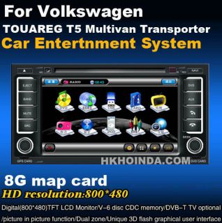  DVD GPS Navi Autoradio Headunit For VW TOUAREG T5 Multivan Transporter