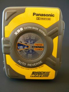 Panasonic AM FM Radio Cassette Player Walkman Shock Wave RQ SW6 Auto 