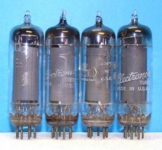 6AQ5 GE radio amplifier ham cb electron vacuum tubes 4 valve tested 