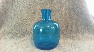 blenko blue vase in Blenko