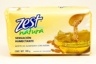 PACK Zest Oats & Almond Oil Moisturizer Body Bar Shower Soap 180 gr