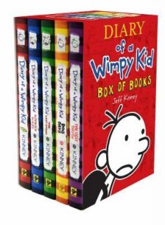 DIARY OF A WIMPY KID BOXED SET 1   5 books Jeff Kinney NEW Hardcover 