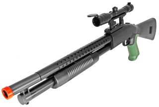   New Accurate Aim Pump Action BB Airsoft Shotgun Air Soft Gun w Scope
