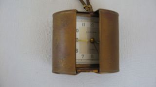 Europa 7 Jewel Alarm Clock Brass Folding