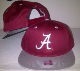 ALABAMA CRIMSON TIDE Snapback Burgundy Cap Hat Licensed NCAA Two Tone 