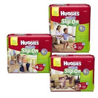 Huggies Little Movers Slip On Diapers ALL size YOU pick CHEAP