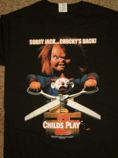  Play Movie Sorry Jack Chucky Back Jack in the Box Dvd Cover T Shirt