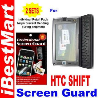 sets Glossy Clear Screen Guard Protector Film For HTC Shift X9500