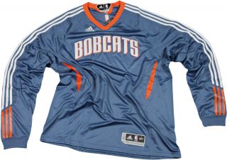 NBA Charlotte Bobcats Adidas On Court Long Sleeve Shooting Shirt 