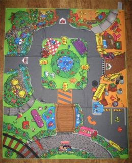 Fisher Price Little People TOWN PLAY MAT Farm Construction Site 
