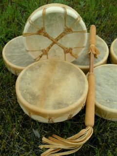 in. Native American Indian DRUM   authenic made by Native American 
