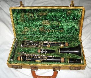 NOBLET CLARINET OLD WITH ORIGINAL CASE. SERIAL # 1357 FOR REPAIR